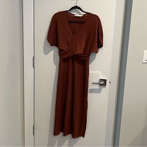 Floret Studios Phoebe V-Neck Midi Dress